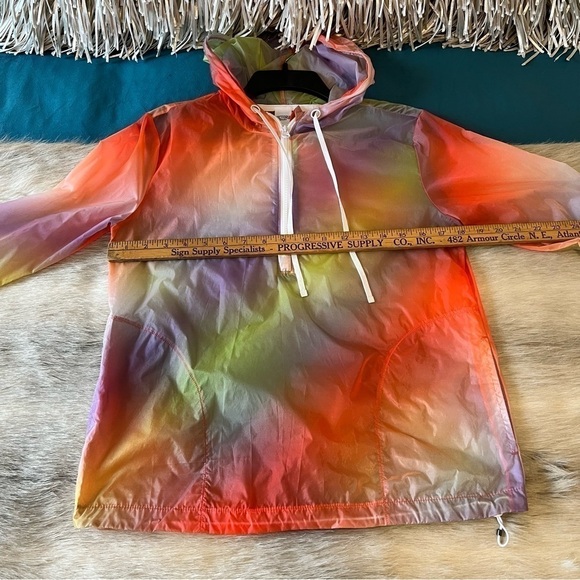 VICTORIA’S SECRET Victoria Sport XS Hoodie Windbreaker 1/2 Zip Orange Hombre - Picture 7 of 12